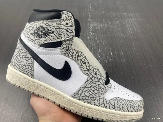 Rep TBK High Jordan White Air 1 OG DZ5485-052 Cement 0608